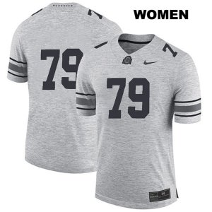 Women's NCAA Ohio State Buckeyes Brady Taylor #79 College Stitched No Name Authentic Nike Gray Football Jersey VE20S26SS